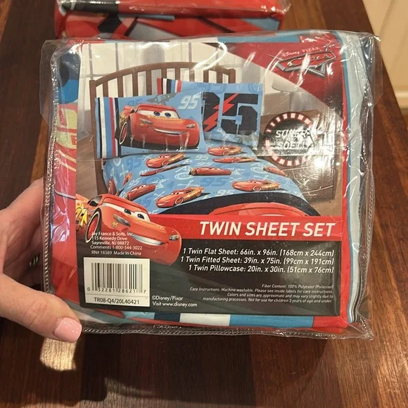 Disney Cars Twin Sheet Set NWOT - Picture 2 of 2